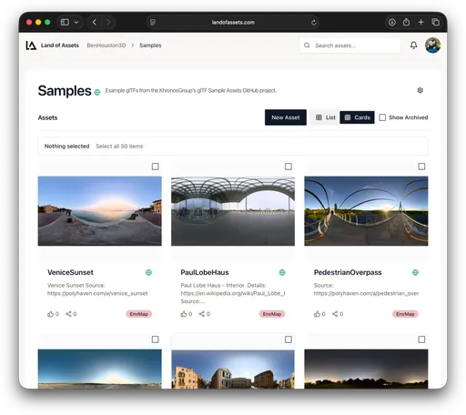 Asset listing