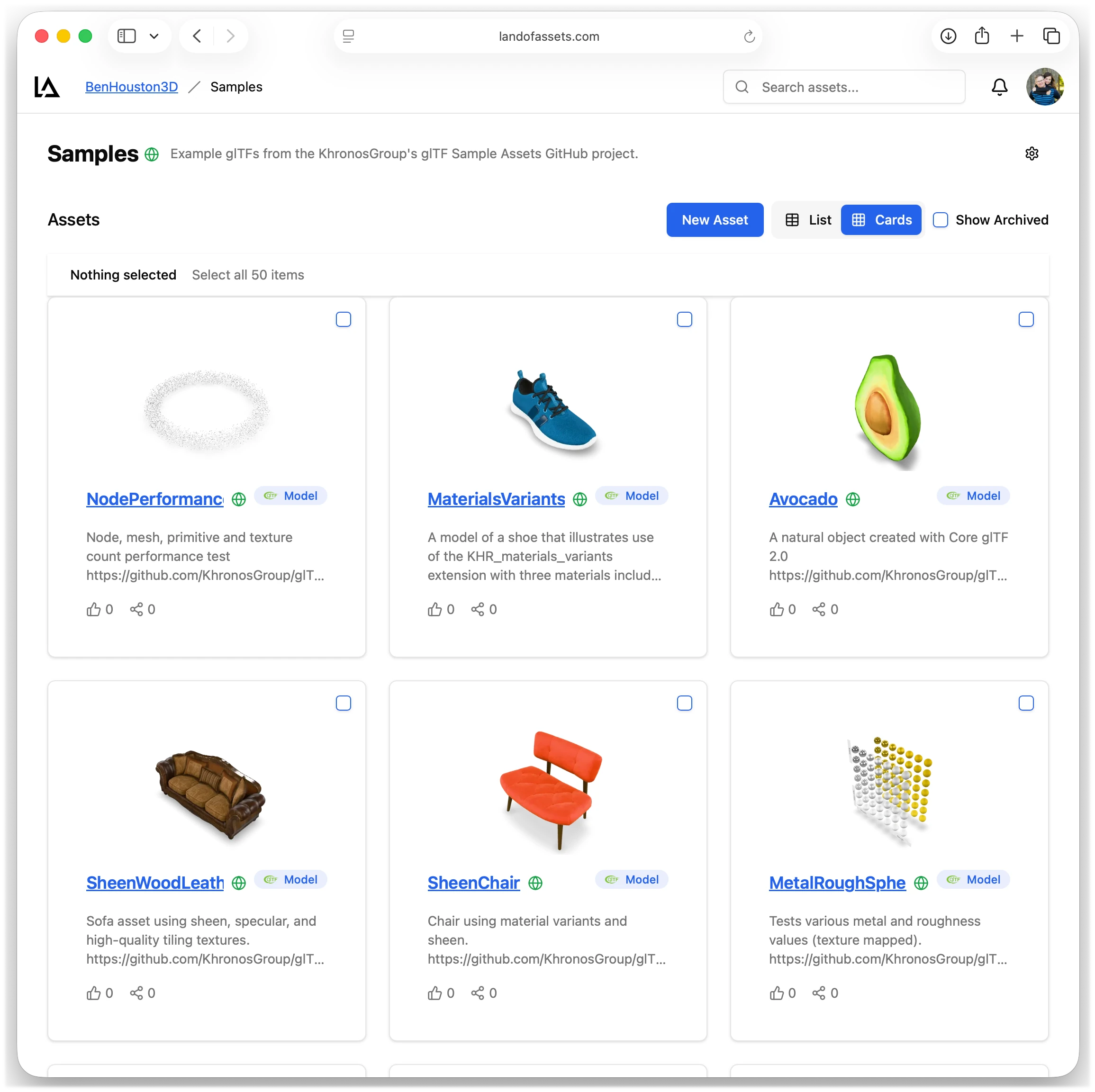 Land of Assets Project Listing